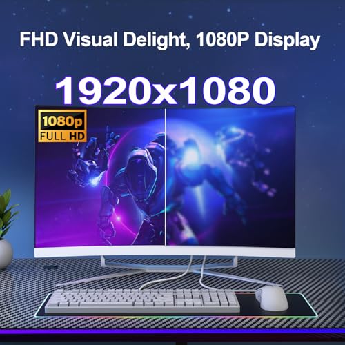 SUKOTOP 27 inch All-in-One Computer Curved FHD Display, All-in-One PC 16GB RAM 512GB ROM SSD Core i7 7700HQ Dual-Band WiFi Bluetooth5.0 with Mouse and Wired Keyboard - Image 2