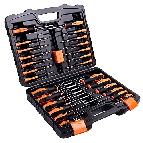 FTI Magnetic Screwdriver Set, 27PCS Professional Screwdriver Set With Case Includes Slotted/Phillips/Torx Precision Screwdrivers For Repairing Home Improvement Craft - TLHSS1A