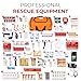 Large EMT Trauma Bag – Fully Stocked First Aid Kit with Tourniquet, Gauze, CPR Mask, Trauma Shears & Emergency Medical Supplies – Orange