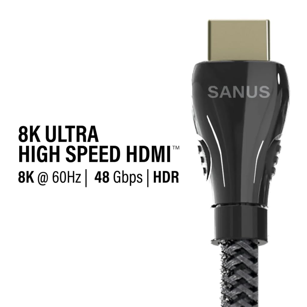 Sanus SAC-21HDMI4 2.1 8K 48Gbps Cable HDMI de ultra alta velocidad (4 metros/13.12 pies)