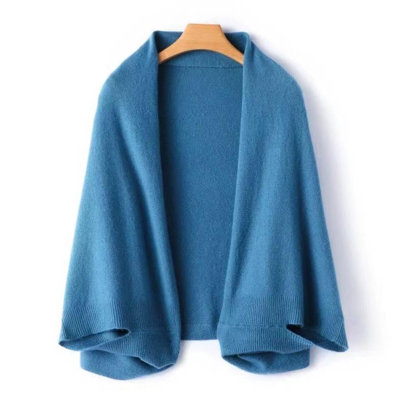 Image of WaJuemy Shrug Sweater Shawl Wraps for Women Soft Cashmere Ponchos Sweater Cardigan Casual Open Front Top Cape Shawls
