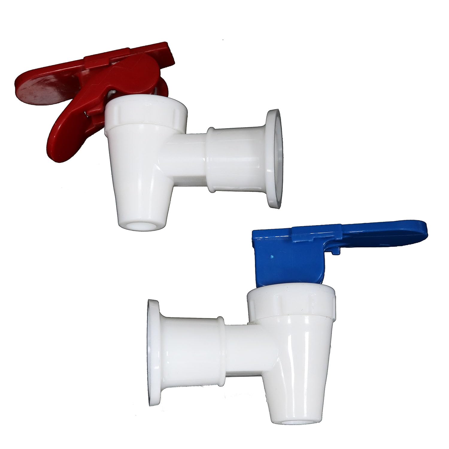 Blue and Red Plastic Cooler Faucet - 2pcs Reusable Water Dispenser Replacement Parts - Red Faucet Lock