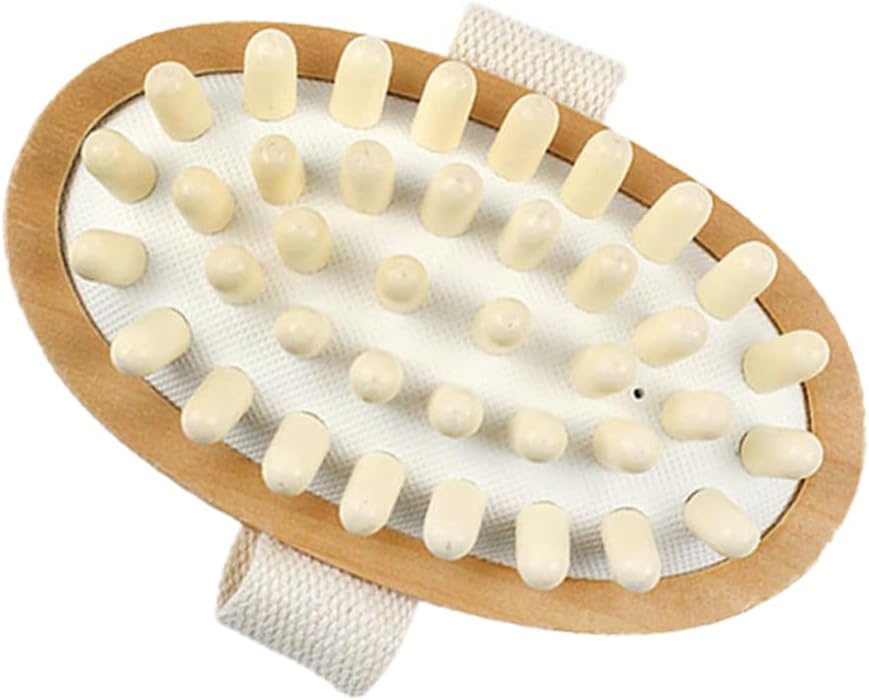 Wooden Handheld Spa Brush for Exfoliating Tool to Invigorate Skin Circulation and Lymphatic Flow for Home Use