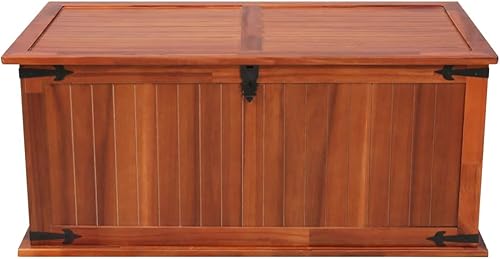 Miniatura 26 de Baúl de almacenamiento de madera con dos asas laterales, baúles y baúles de almacenamiento de madera maciza para dormitorio, caja de almacenamiento