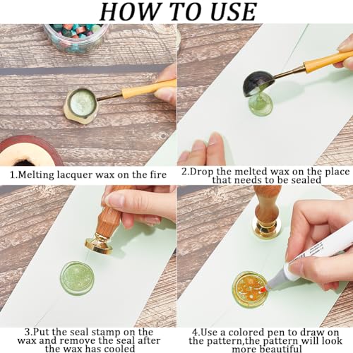 CRASPIRE 2Pcs Wax Seal Stamp Head Sun and Moon Removable Moon Phase Sealing Stamp Brass Head for Creative Gift Envelopes Invitations Cards Decoration DIY Scrapbooking Embellishment - Image 5