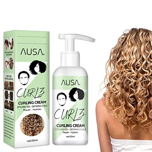 Curling Cream, Gel Peinado Cabello Rizado, Gel para Modelar Rizos Efecto Definido, Curling Cream, Activador del rizo para Mantener la Elasticidad, el Brillo y Volumen, Rizos Naturales