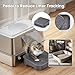 All-Stainless Steel Cat Litter Box，XXL Extra Large Stainless Steel Litter Box with Lid & Scoop, Enclosed Metal Kitty Litter Box with Step, Easy Cleaning