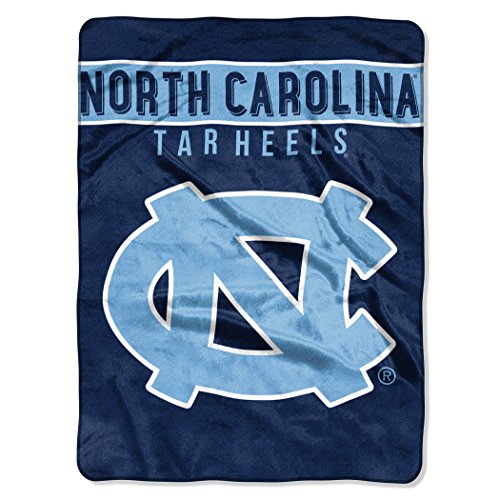 Northwest NCAA North Carolina Tar Heels Unisex-Adult Raschel Throw Blanket, 60" x 80", Basic