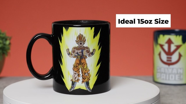 Watch Super Saiyan Goku 16 oz. Heat Reactive Ceramic Coffee Mug on Amazon  Live