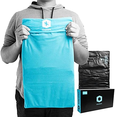 ICEWRAPS 12"x21" Extra Large Ice Pack with Soft Fabric Cover | Clay Ice Pack for Physical Therapy | Soft Ice Packs for Injuries Reusable