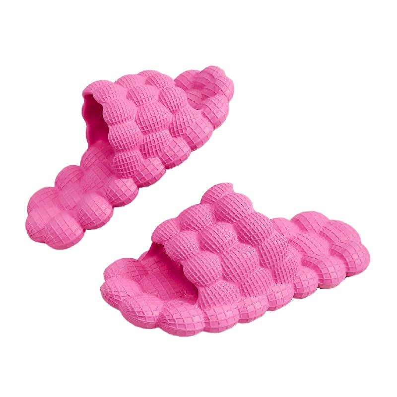FJPTREN Massage Bubble Slippers for Women Men,Spa Slides Non-Slip Quick Drying Open Toe House Shower Bathroom Slippers