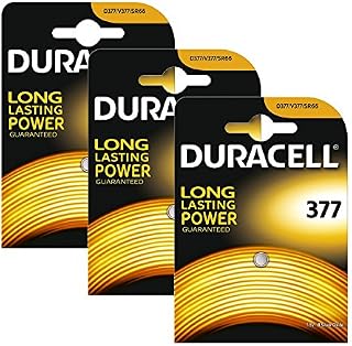 3 X Duracell 377 SR626SW SB-AW AG4 1.55v Silver Oxide Watch Battery