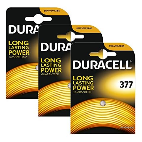 3 x Duracell 377 1.5v Silver Oxide Watch Battery Batteries SR626SW AG4 626 D377 Cover
