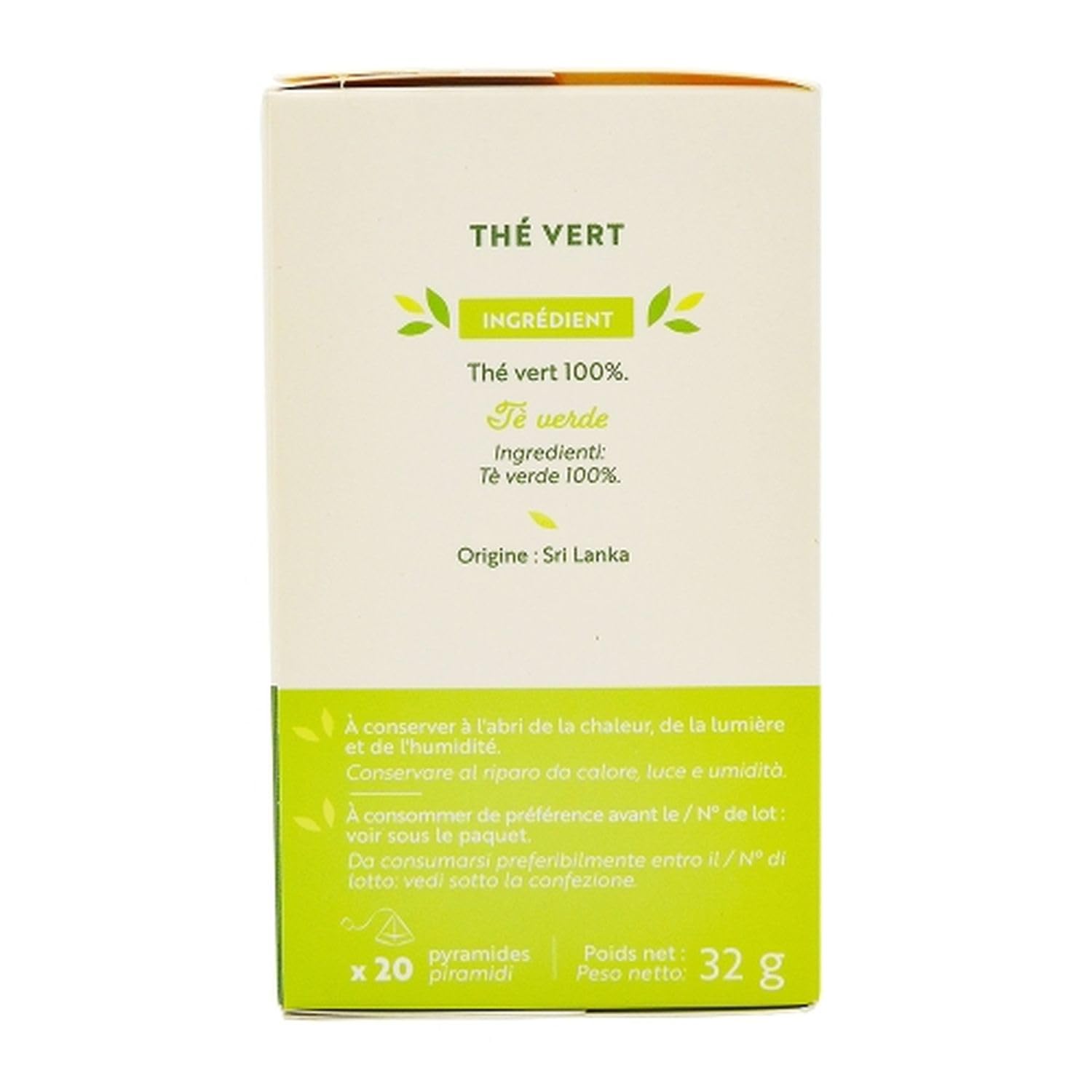 Lot 10x Thé vert - 20 sachets - Boîte 32g