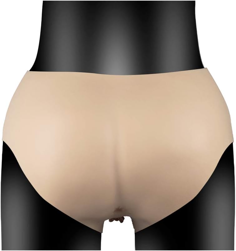 Crossdresser Panties Silicone Pants Hiding Gaff Boxer Briefs Men Thong for Cosplay Transgender Drag Queen-White||Upgrade adds catheter & female tube for love