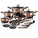 Produktbild 15-tlg Granit Kochtopfset Topfset Geschirrset BERLINGER HAUS Metallic Rose Gold BH-1900
