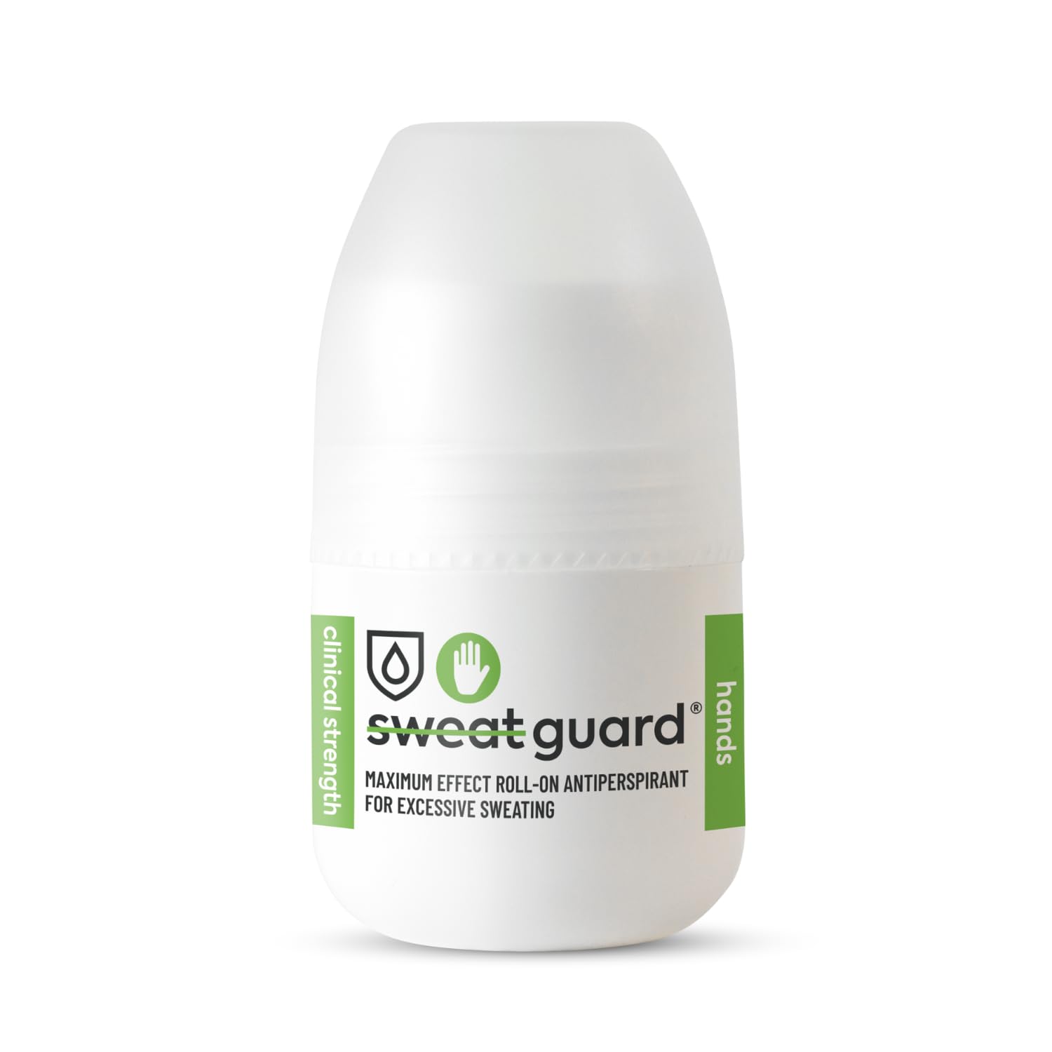 SWEAT GUARD® Hand Antiperspirant - 50ml Roll On. Maximum Protection Anti Sweat Antiperspirant For Sweaty Hands - Stops Excessive Sweating. Hyperhidrosis Treatment For Dry, Fresh Hands.