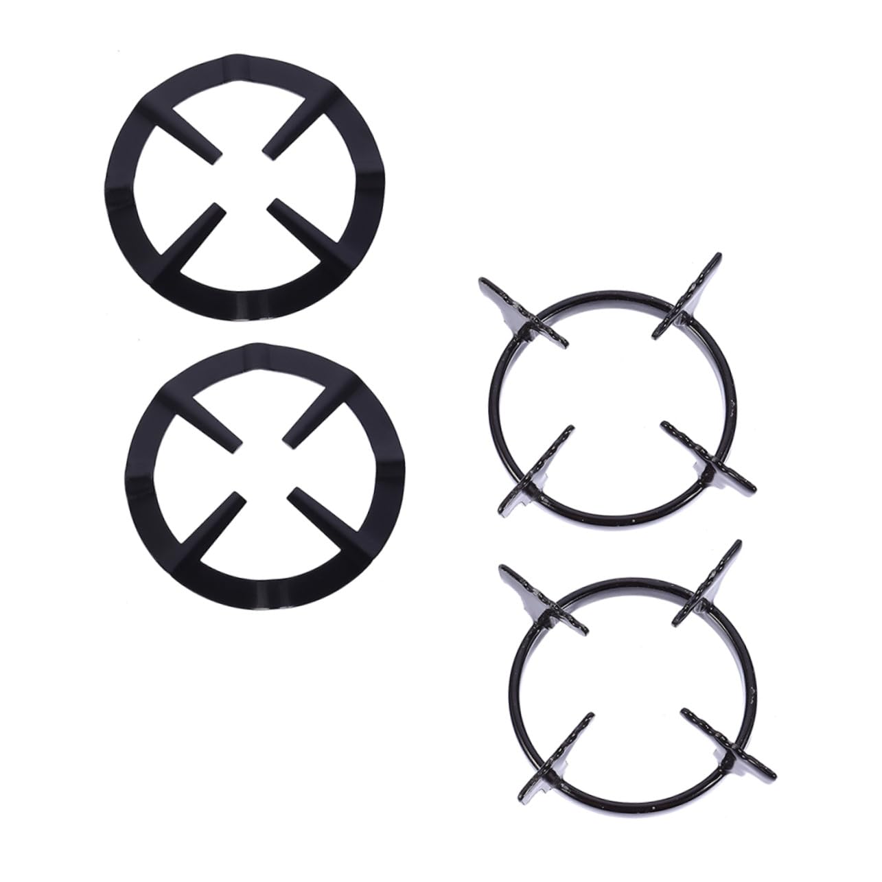 4 Soportes de Hierro Negro para Estufa de Gas Resistentes al Calor y No se Deforman Dos Estilos Diferentes para Hornillos de Cocina