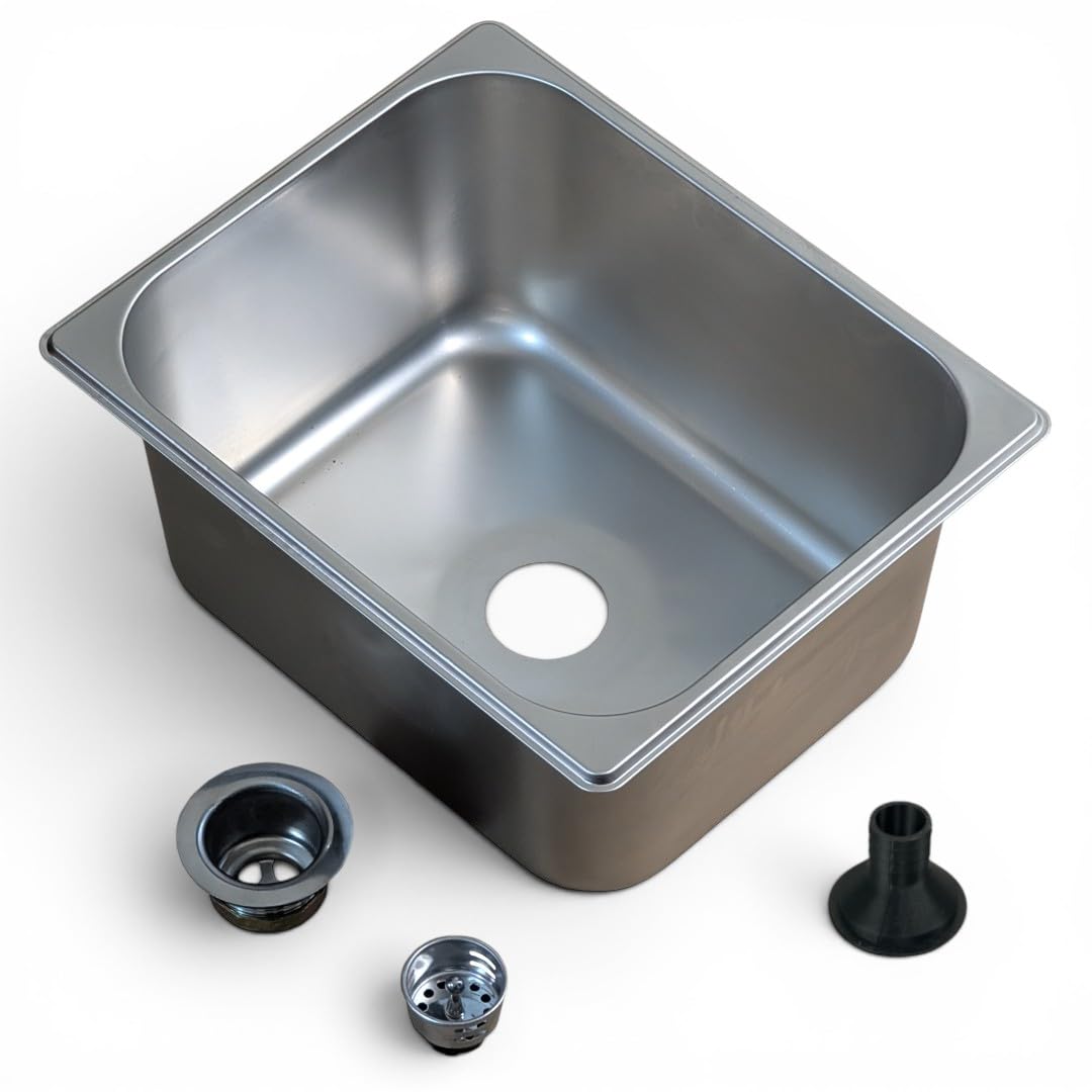Fregadero de acero inoxidable de 1 compartimento para ahorrar espacio en barbacoas