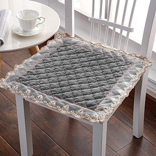 Seatpads Anti-Slip Zimmerstühle Sitzpolster Mit Krawatten Esszimmer Wohnzimmer Stuhlkissen Mit Spitze Eckig Sitzkissen Für Bürostuhl Auto Sitzen Küchenstuhl-c 50x50cm(20x20inch) Cover