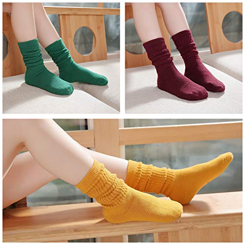 Mini Panda Little Girl Socks,Socks For Girls 4-6 Years 6-8 Years,Toddler Socks Girls 2T-3T,Long Crew Socks For Girls 9 Pairs (9 Colors, 4-6 Years) #TOP4