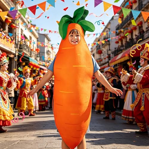 Costume de jeu de rôle Carotte pour amuser le public en spectacle