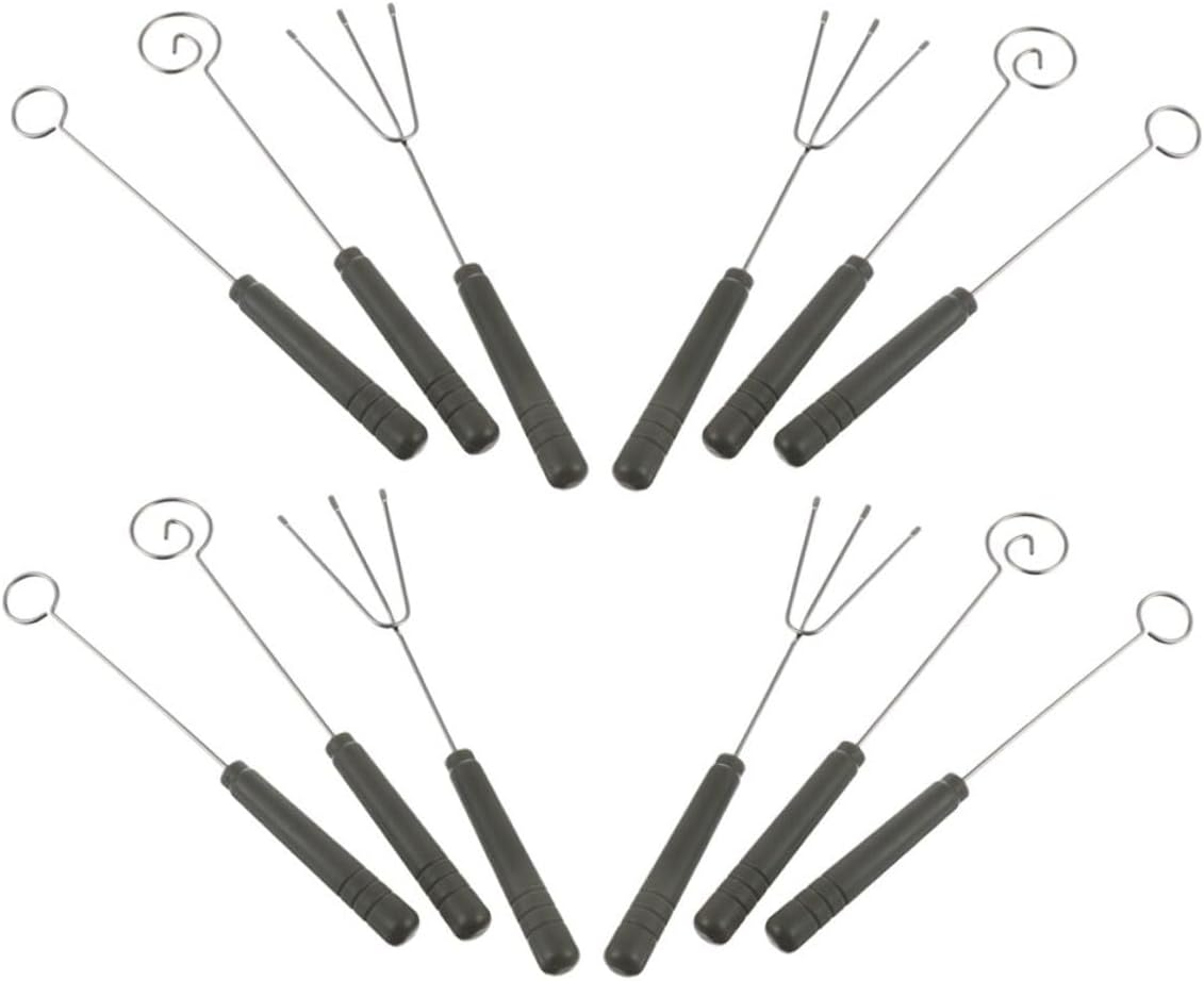 ULTECHNOVO Stainless Steel Fondue Forks Set 12pcs, Chocolate and Cheese Dipping Tools, Kitchen Creative Candy Dipping Forks for Fondue Parties and DIY Decorating