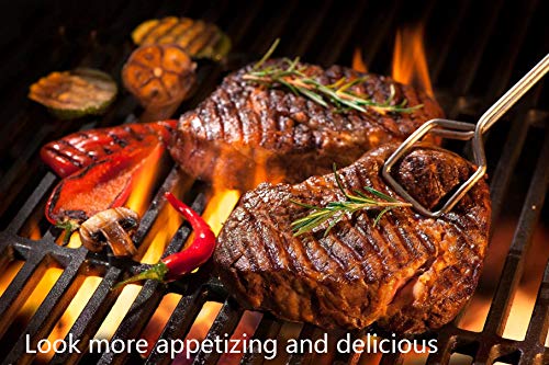 Hisencn Porcelain Cast Iron Cooking Grates For Char-Griller Duo 5050, 3001, 5650, 3008, 3030, 3725, 4000, 2121, King Griller 3008 5252, 19.75 Inch Coated Cast Iron Grill Grids Replacement #TOP7