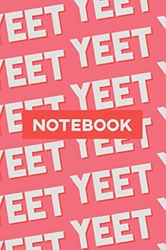 Paperback Notebook: Yeet Pink Red Typography Meme Pattern Book