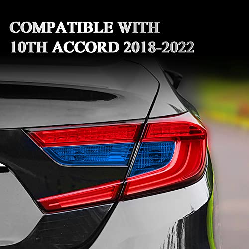 Tomall Vinyl Smoke Tint Turn Signal Reverse Light Films Compatible With Honda 10Th Accord 2018-2020 Precut Car Tail Light Transmission Stickers Exterior Decoration (Blue) #TOP2
