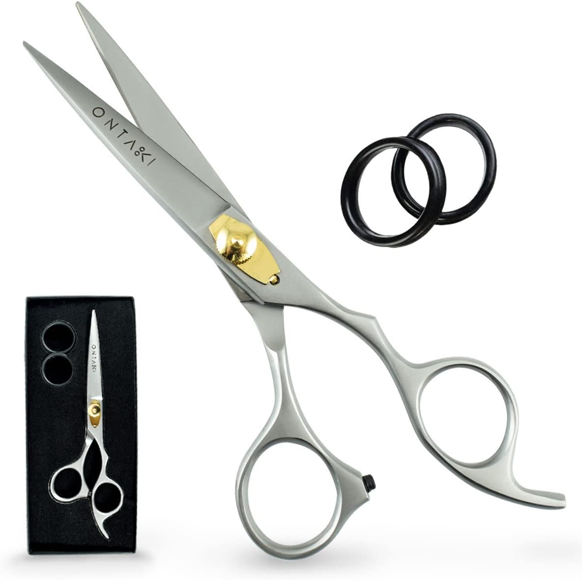 Professional Hair Cutting Scissors, Barber Hair Salon Shears, 6.5" Silver, Japanese Steel, Modern Style