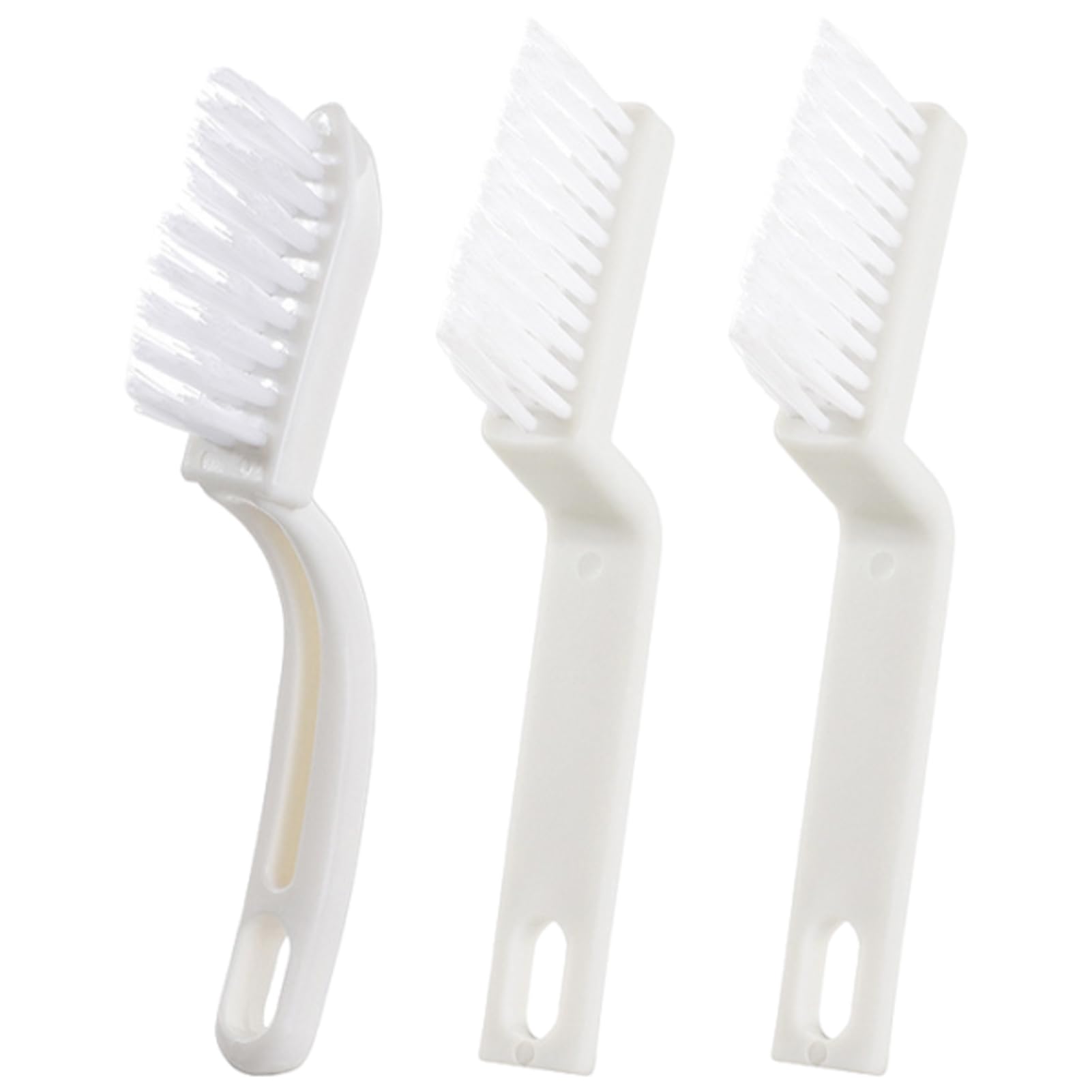 3pcs Grout Tile Brush, Grout Cleaning Brush to Remove Dirtfrom the Gaps Between Tiles and Narrow Surfaces, Tile Grout Cleaner Small Brush for Cleaning Tiles Floor Bathroom Kitchen(White)