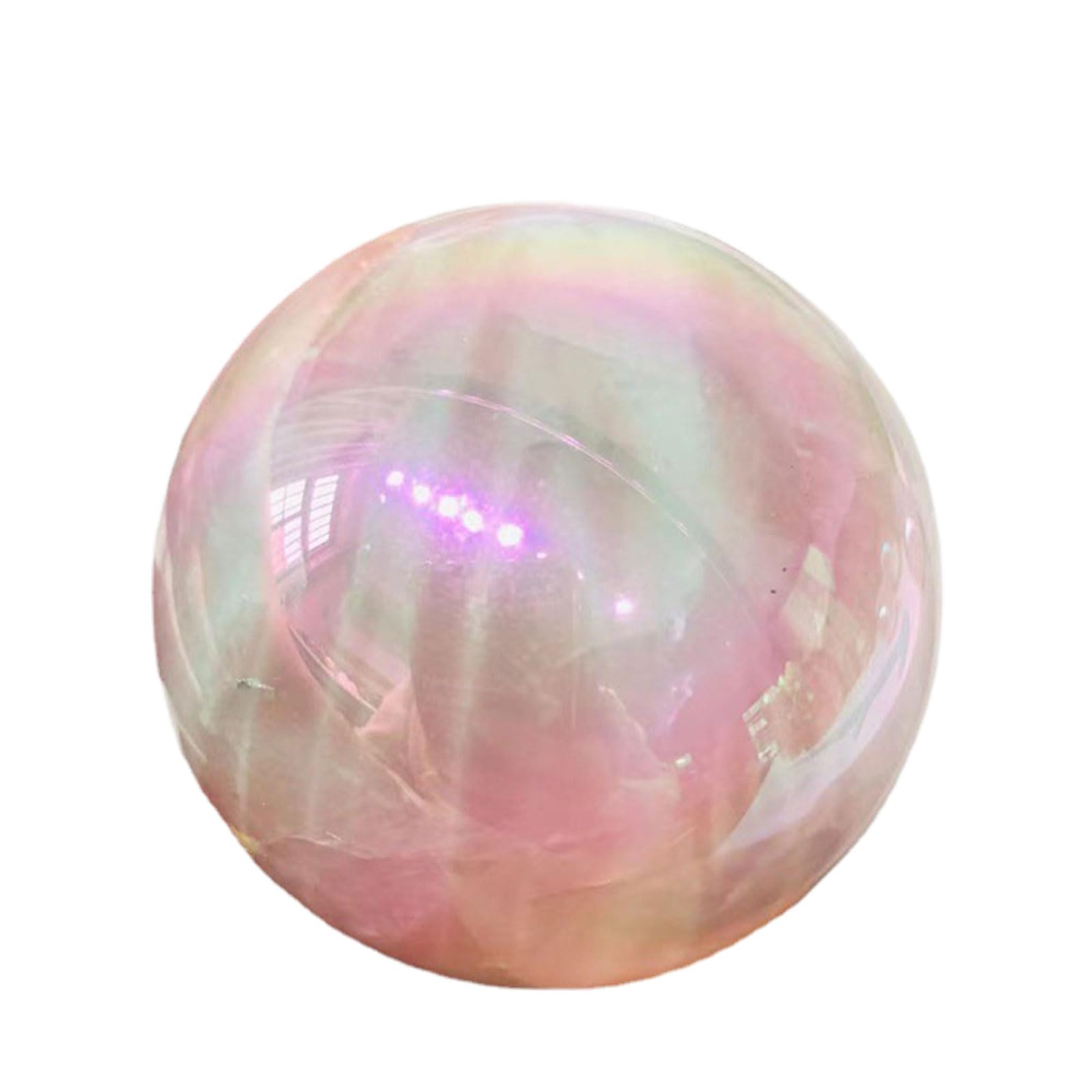 DFrywdgSEY crystal ball, Angel Aura Rose Quartz Crystal Ball Sphere Natural Healing Crystals Stone Figurine Reiki(Diameter 55mm)