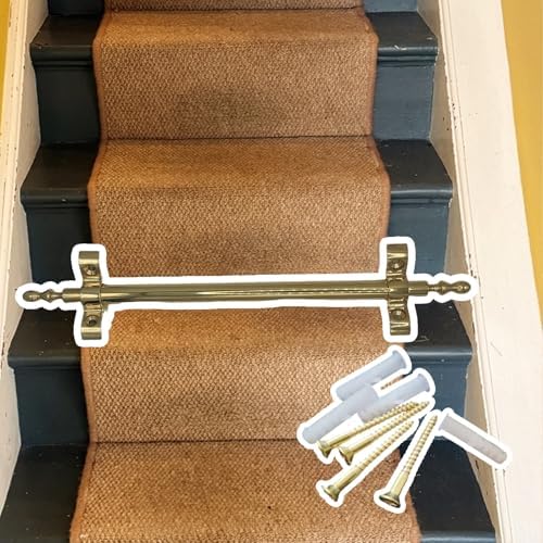 Metal Rod Hold Carpet Runner for Stairs, 1/2\ 