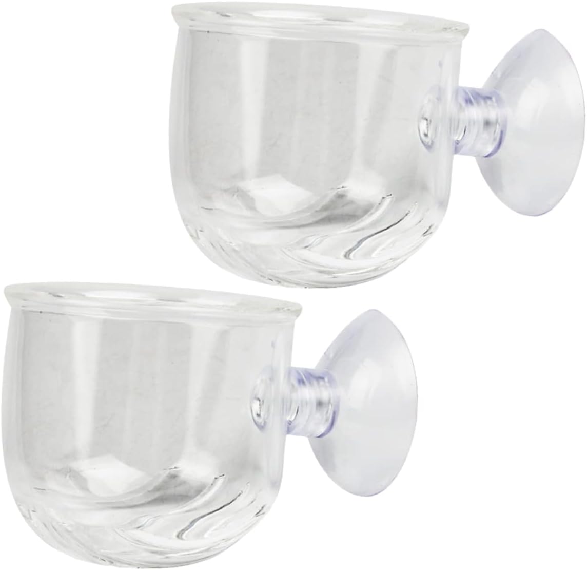 NOLITOY 3sets Fish Feeder Replacement Aquarium Supplies Feeder Glass Feeding Cup for Freshwater Saltwater Aquarium 2pc*3