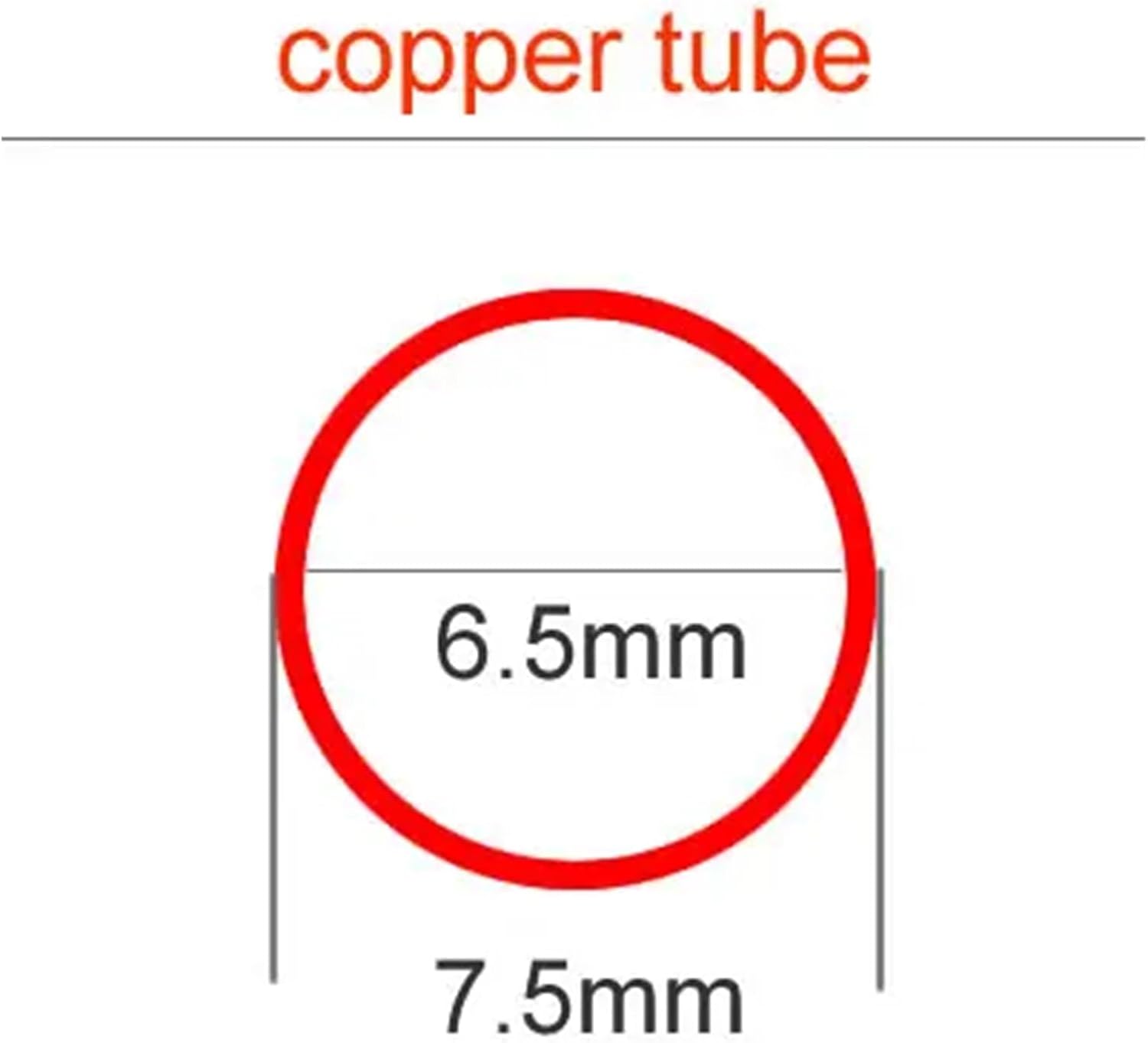 GUS 外径7.5mm、内径6.5mm、長さ5.5mmのT2銅マイクロチューブ薄壁中空毛細管銅管(7.5x0.5mm-245mm)