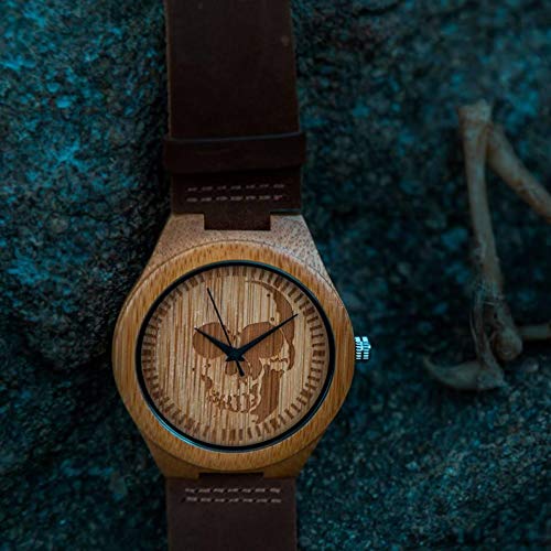 WONBEE orologi in legno di bambù da polso uomo con...