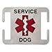 Service Dog ID Tag - Fits Directly on Dog Collar or Harness - Quiet and Silent K9 Service ID Tag (1 Inch)