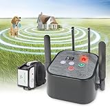 Wireless Dog Fence Intelligent 2026 Newest Electric Pet Containment System, Dog Out of Range Reminder, Low Battery AI Smart Alarm, Display Receiver Battery Level, Rechargeable Waterproof Dog Fence