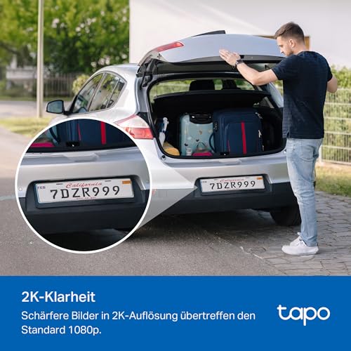 Tapo C410 KIT Solar Überwachungskamera Aussen Akku, 2K 3MP, Farbnachtsicht, MicroSD-Speicher, 6400-mAh Nicht entfernbarer Akku… – Ansicht 5