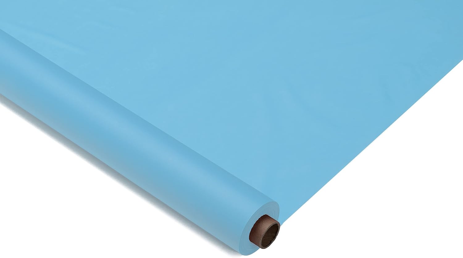 Exquisite Sky Blue Plastic Table Cover Roll 40 Inch X 100