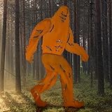 Zonon 7.5ft Large Bigfoot Iron Metal Outdoor Yard Decor Big Foot Sasquatch Gifts for Men Women Bigfoot Statue Silhouette for Yard Art Patio Lawn Forests Garden Farmhouse Decoration(Rust,Hollow)