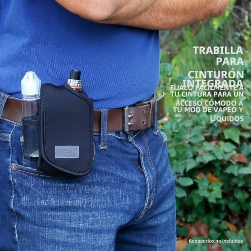 Miniatura 3 de Estuche Cigarrillo Electrónico Usa Gear, Funda Vaporizador Y Box Mods - Soporte Para Aceites Y Accesorios Con Presilla De Cinturón Y Mosquetón - Neopreno Elastico- Compatible Con La Mayoría De Vapes.