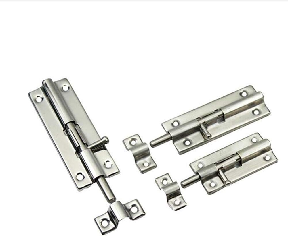 Sliding bolt door latch, Sliding Bolt Lock for Bathroom Toilet Window Furniture Silver 4-5 inch 10 Pcs(4 inch)