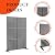 GarveeLife Metal Privacy Screen 72" H x 47" W, Outdoor Privacy Screens and Panels, Freestanding Decorative Fence for Patio Lawn Garden Deck Balcony, 3-Panel Outdoor Divider with Stand