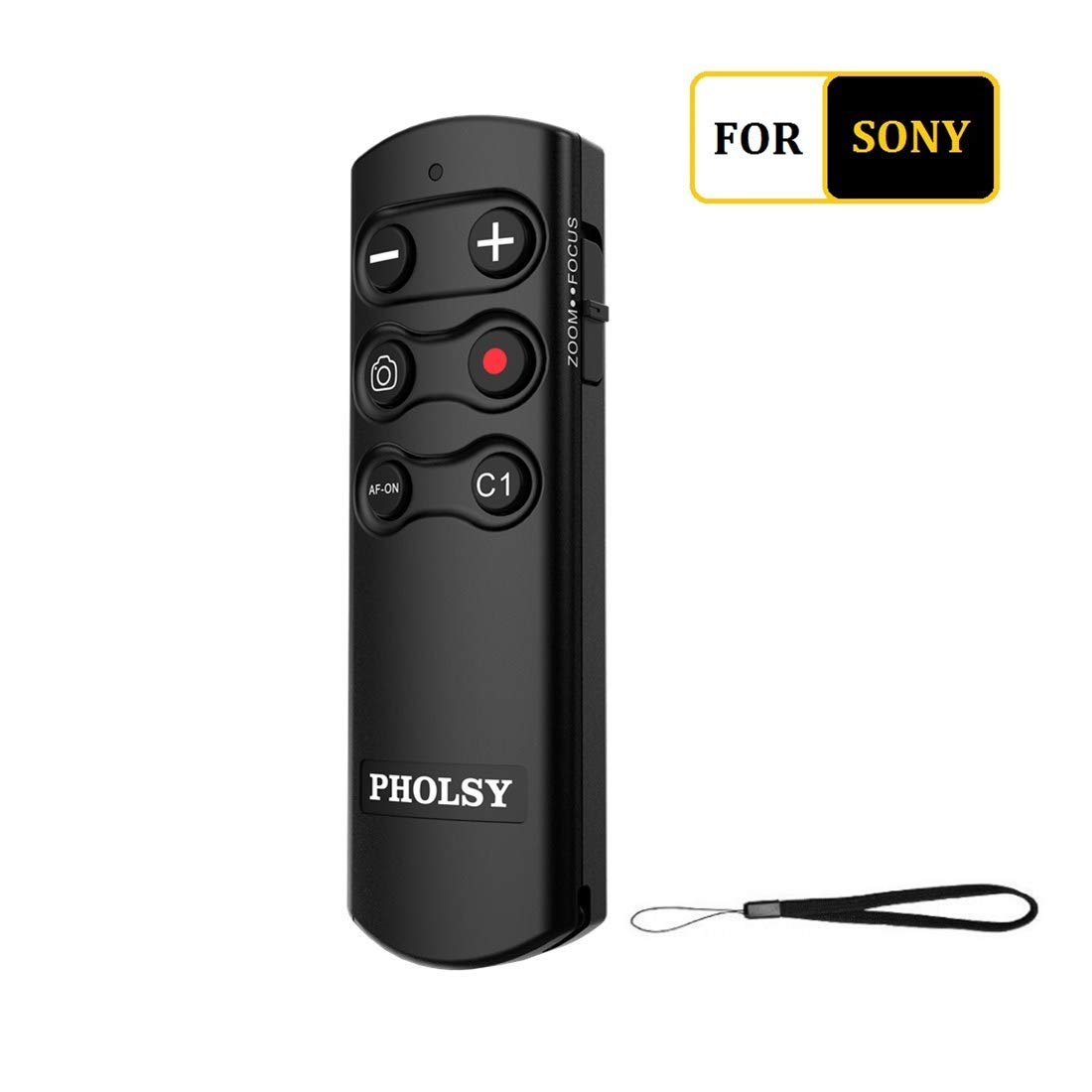 PHOLSY RMT-P1BT pilot zdalnego sterowania kamerą Bluetooth do Sony | Kompatybilny z Sony a1, a6100, a6400, a6600, a6700, a7C, a7M3, a7M4, a7RM3, a7RM4, a7SM3, a9, a9M2, RX0M2, RX100M7, ZV-1