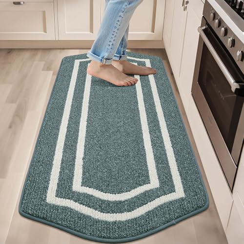 Cosy Homeer 24x59 Non-Slip Kitchen Runner Rug, Lake Blue
