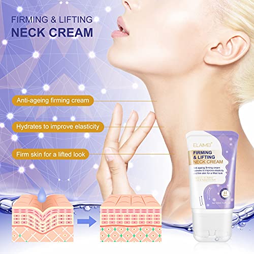 Crema Facial Cuello Escote, Crema Reafirmante para El Cuello, Crema Antiarrugas Hidratante y Antienvejecimiento, Ayuda Contra la Barbilla Doble y Arrugas Del Cuello (120 g) - Imagen 3