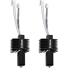 2PCS 0.4mm X1 X1C Hotend, Upgraded All-Metal Hardened Steel Nozzle Hotend Pre-Assembled with 24V 48W Ceramic Heater & High-Temp Sensor Thermistor Replacement Hot end for Bambu Lab X1/X1C 3D Printers