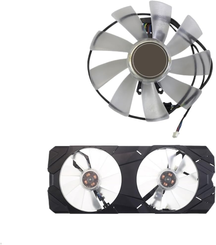 Graphics Card 100MM 4PIN DC12V Graphics Cards Fan Compatible with RTX 2080 2070 2060 Super EX Fan(Black Power Cord)